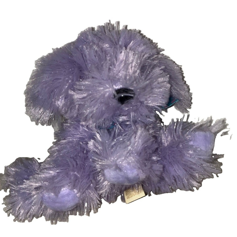 Dan Dee Collector's Choice Purple Fluffy Dog Plush Stuffed Toy 7" 2016 F43